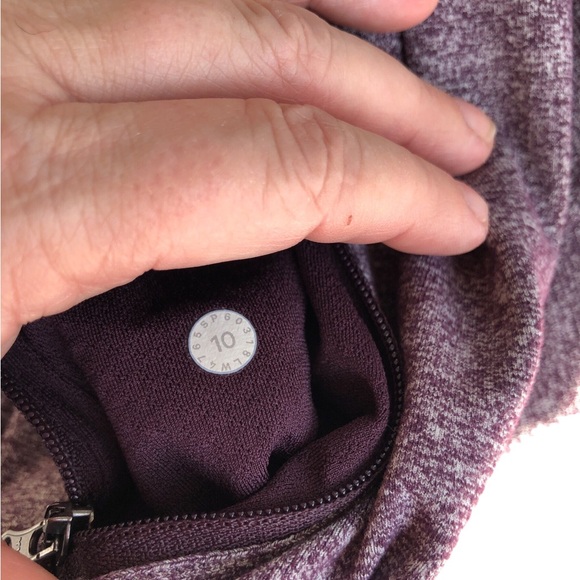 Lululemon Stride Jacket II Heathered Black Cherry size 10 nwot! - Picture 12 of 15